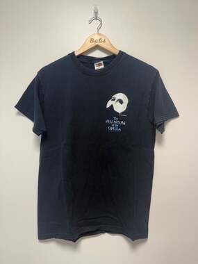 Fruit of the Loom Phantom of the Opera T-Shirt Size M Black